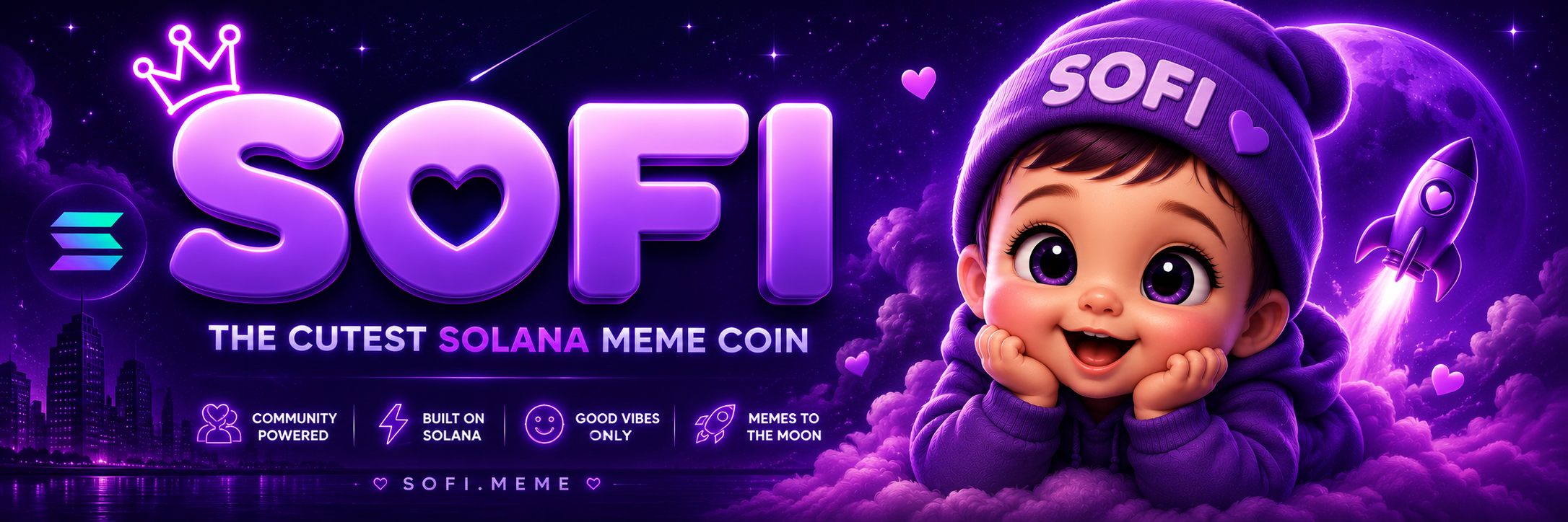SOFI baby mascot banner